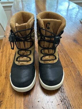 Merrell Kids Waterproof Tan and Black Winter Boots